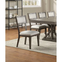 Room Furniture Dining Table w Leaf Ash Gray Large Family 8pc Dining Set 6x Side Chairs And Bench