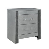 Bedroom Set - Silver Finish, Elegant & Stylish Design, Modern Bedroom Furniture Set