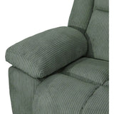Reclining Sofa Set with Storage Console for Living Room (Green)