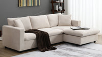 Modern Sectional Sofa, Couch Set with 2 Free pillows,4-seat Couch Set with Convertible ,Living Room