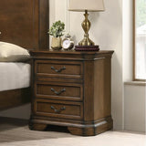 Wood Queen Bed Set with Dresser Mirror Nightstand Chest