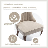 Dining Chairs Set of 4，Linen Channel Tufted Kitchen Dining Room Chair