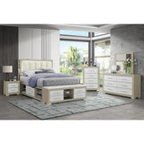 Natural White King Bedroom Set  Furniture Bedroom Décor