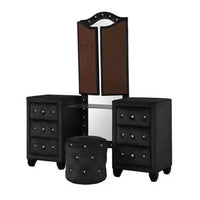 Queen 5 Pc Vanity Bedroom Set Made With Wood