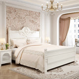 Style Double Bed Modern Elegant White Superking Bed King Size Bedroom Furniture Luxury