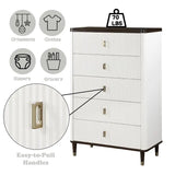 5-Pc Bed Set (Eastern King Bed, Dresser, Chest, Mirror, Nightstand) - Complete Bedroom Furniture
