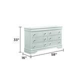 Modern 5 Piece Full Bedroom Set with LED Headboard, Upholstered, Wood Construction, White Finish, Perfect