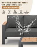 Aluminum Outdoor Patio Furniture Set 8 Seats, Outdoor Sectional Corner Sofa, Patio