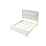 Modern Style 5 Pc King Upholstered Bedroom Set Made with Wood