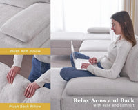Sectional Couches with Ottomans- 6 Seater, U Shaped Sofa for Living Room, Oversize