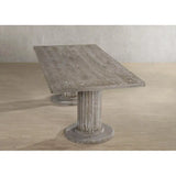 Gray Finish 7-Piece Dining Room Set with Chairs and Table