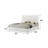 Queen 5-Piece Bedroom Set – Modern Design with Lacquer Finish, Geometric Accents