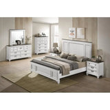 Panel King Bedroom Set: Bed, Dresser, Mirror, 2 Nightstands, Chest