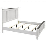 Wood Bedroom Set with Shiplap Panel King Bed, Dresser, Mirror