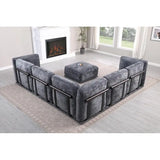 Modular Fabric Sofa Set with Corner Module and Independent Sections
