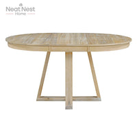 Dining Set, Round Table with a 16"W Leaf and 4 Upholstered Chairs for Dining Room and Living Room
