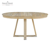 Dining Set, Round Table with a 16"W Leaf and 4 Upholstered Chairs for Dining Room and Living Room