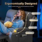 Loveseat Recliner Sofa, Home Theater Seating with Center Console, Reclining Loveseat RV Couch with USB