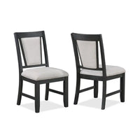 Round Dining Table Set, Two-tone Finish, Light Woodgrain Top, Rustic Charm, Sculptural Base, Upholstered Chairs