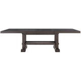 Dining Table Set, 72"-90"-108" Dining Table w/ 2-18" Leaves, 8 Upholstered Side Dining Chairs