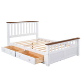 3-Pieces Bedroom Sets Full Size Platform Bed with Two Nightstands