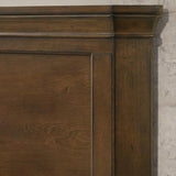 Wooden Panel Bed Set with Dresser, Mirror & Nightstands
