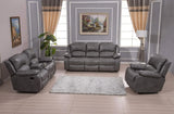 3PC Bonded Leather Reclining Sofa Chair Set Living Room Set Sofa Loveseat Glider Chair