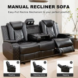 Living Room Furniture Sets,Electric Recliner Chair with LED Light,Sectional Sofa Loveseat