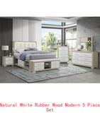 Natural White King Bedroom Set  Furniture Bedroom Décor