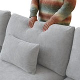 Modular Sectional Sofa for Living Room 160" Cloud Couch Down Filled U Shaped Couch with Ottoman Modern