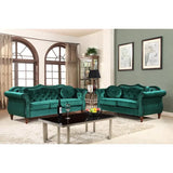 Living Room Set Classic Nailhead Chesterfield 2 Piece Living Room Sofa Set