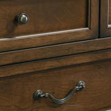 Wood Panel King Bed Set - 6 Pieces with Dresser, Mirror, 2 Nightstands & Chest