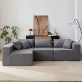 Modular L-Shaped Sectional Sofa Set, Luxury Upholstered Couch for Living Room