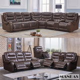 Leather Electric Recliner Sofa Theater Power Reclining Couch Living Room Cinema Sofas Seating Room Furniture