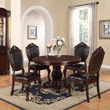 1 Classic Dining Table & 4x Side Chairs,Round Table, Chair