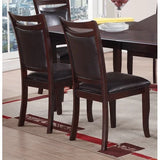 dark brown rectangular modern dining table with butterfly leaf 6x side chairs