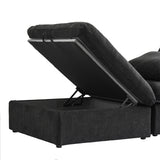 Sectional Sofa with 2 Storage Ottomans 160.6" Down Filled Comfort U Shaped Sofa