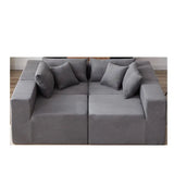 Modular L-Shaped Sectional Sofa Set, Luxury Upholstered Couch for Living Room