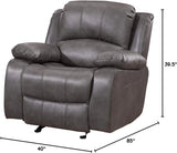 Leather Reclining Sofa Chair Set Living Room Set Sofa Loveseat Glider Chair