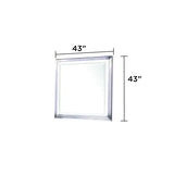 5-Piece Bedroom Set with Storage Footboard, Dresser, Mirror, Nightstand, and Chest in White Marble Finish