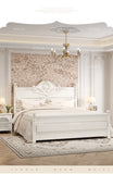 Style Double Bed Modern Elegant White Superking Bed King Size Bedroom Furniture Luxury