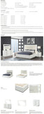 4-Pc LED Bedroom Set, Wood, Milky White Finish