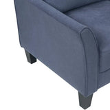 sofa set, blue soft cushion sofa, couple's chair, plush seat, solid wood living room furniture