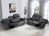 Power Reclining Living Room Set with Adjustable Headrest, Power Reclining Sofa and Loveseat Set with USB