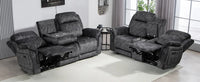 Power Reclining Living Room Set with Adjustable Headrest, Power Reclining Sofa and Loveseat Set with USB