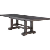 Dining Table Set, 72"-90"-108" Dining Table w/ 2-18" Leaves, 8 Upholstered Side Dining Chairs