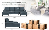 Living Room, U Shaped Sofa Couch with Double Chaise, 4-Seat Living Room Furniture Sets