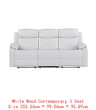 Reclining Sofa Set with LED Lights – Sofa, Loveseat & Recliner