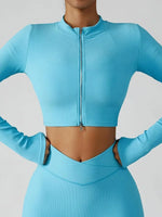 Women's 3 Piece Yoga Set  Sports Jacket Bra Legging Workout Gym Push Up Yoga Sportswear