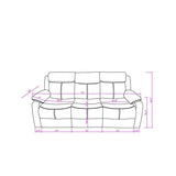 Reclining Sofa Set with LED Lights – Sofa, Loveseat & Recliner